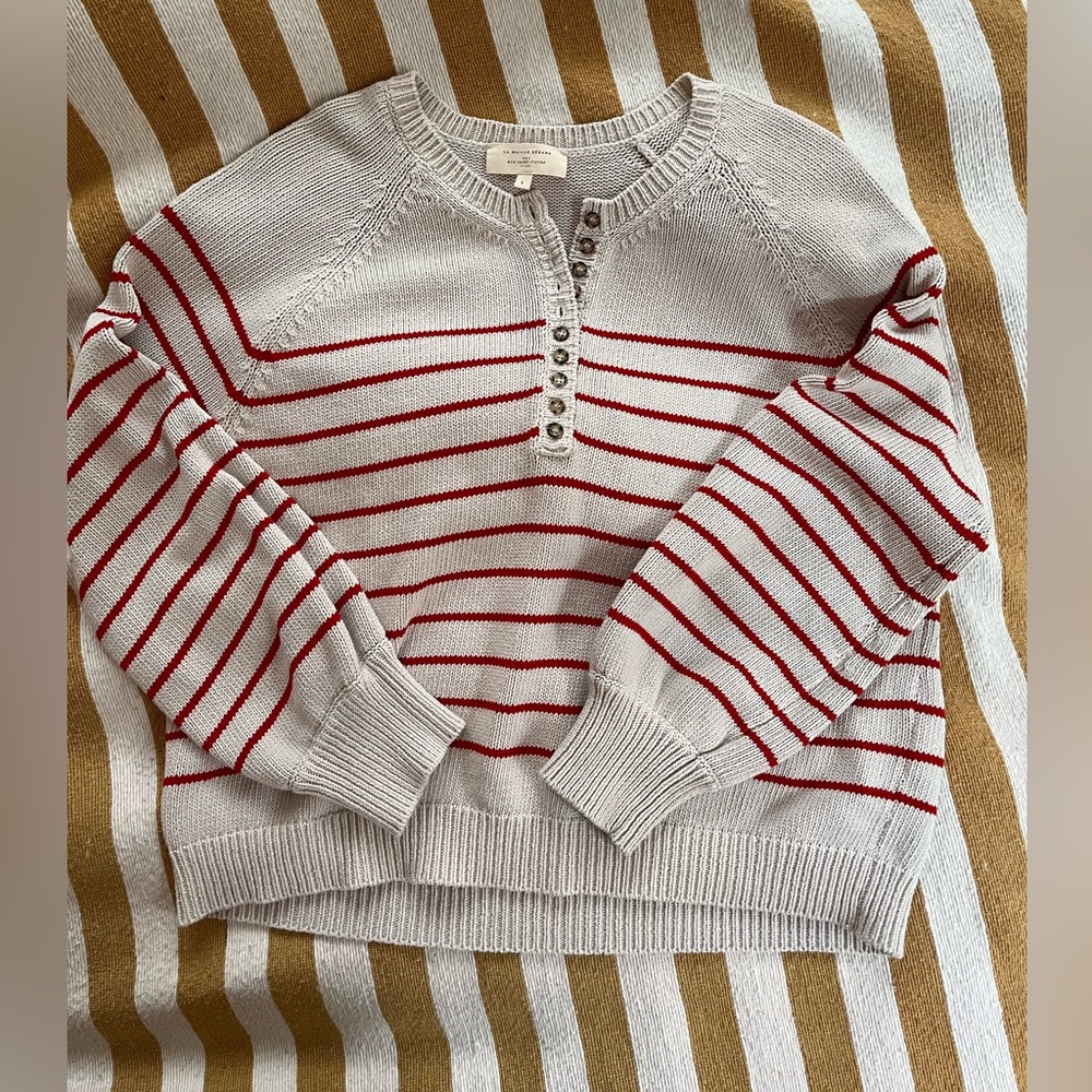 Sezane striped cotton sweater